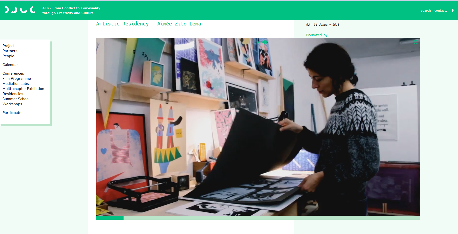 aimée video webpage